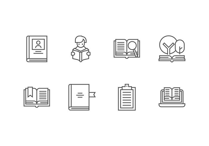 Libro set vector icon