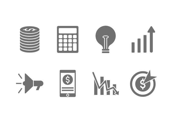 Revenue set vector icon