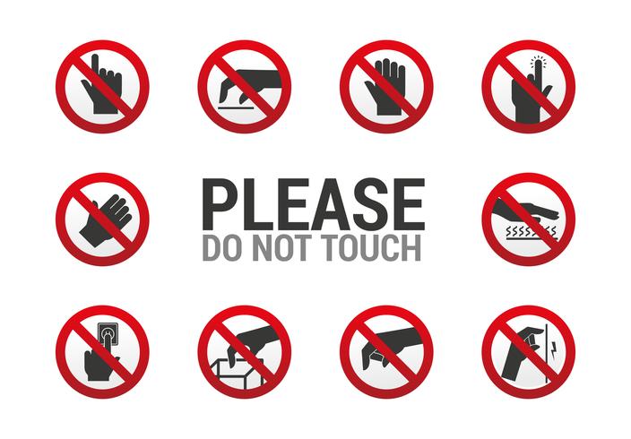 Do Not Touch Sign vector