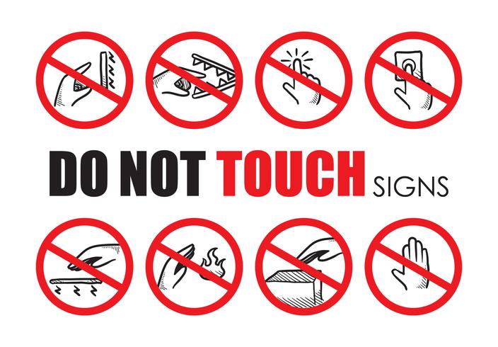 Do Not Touch Sign Vector Pack 