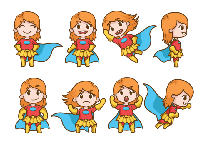 Superwoman Cartoons Vector