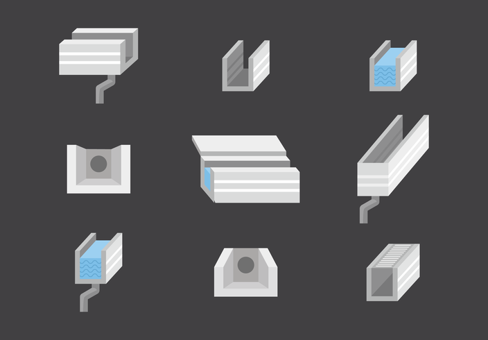 Gutter Icons Vector