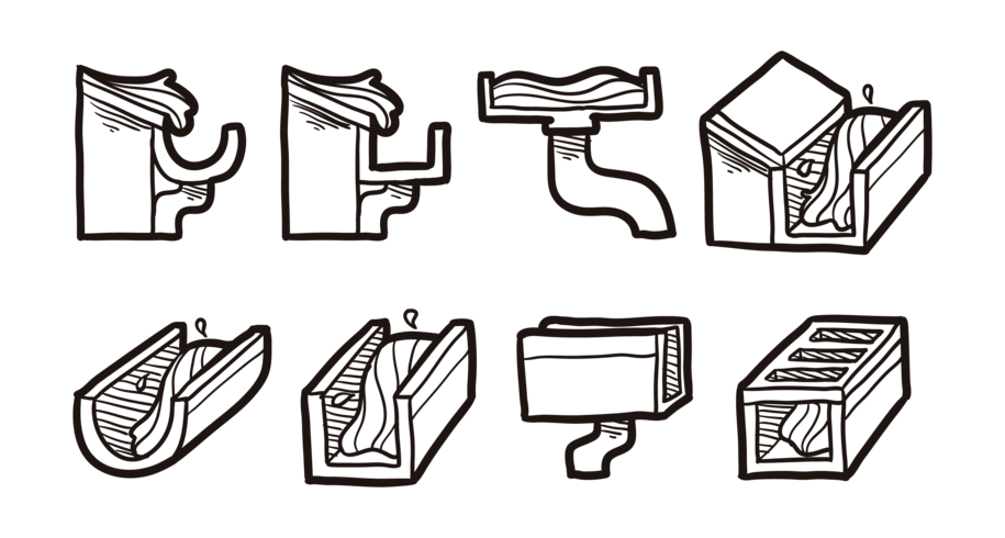 Gutter Icons Vector