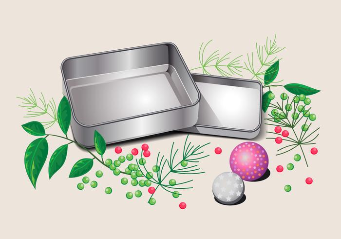 Box Stainless on Brown Background vector