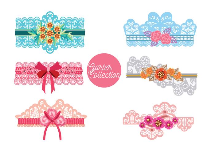 Beautiful Garter Collection Vector 