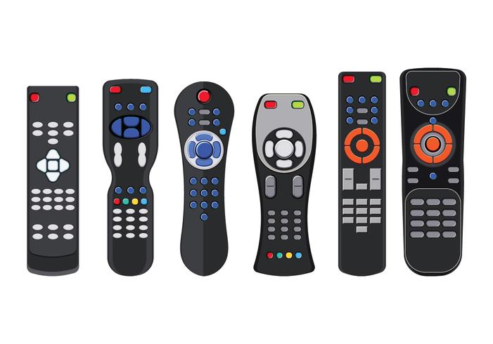Remote control for TV or media center vector