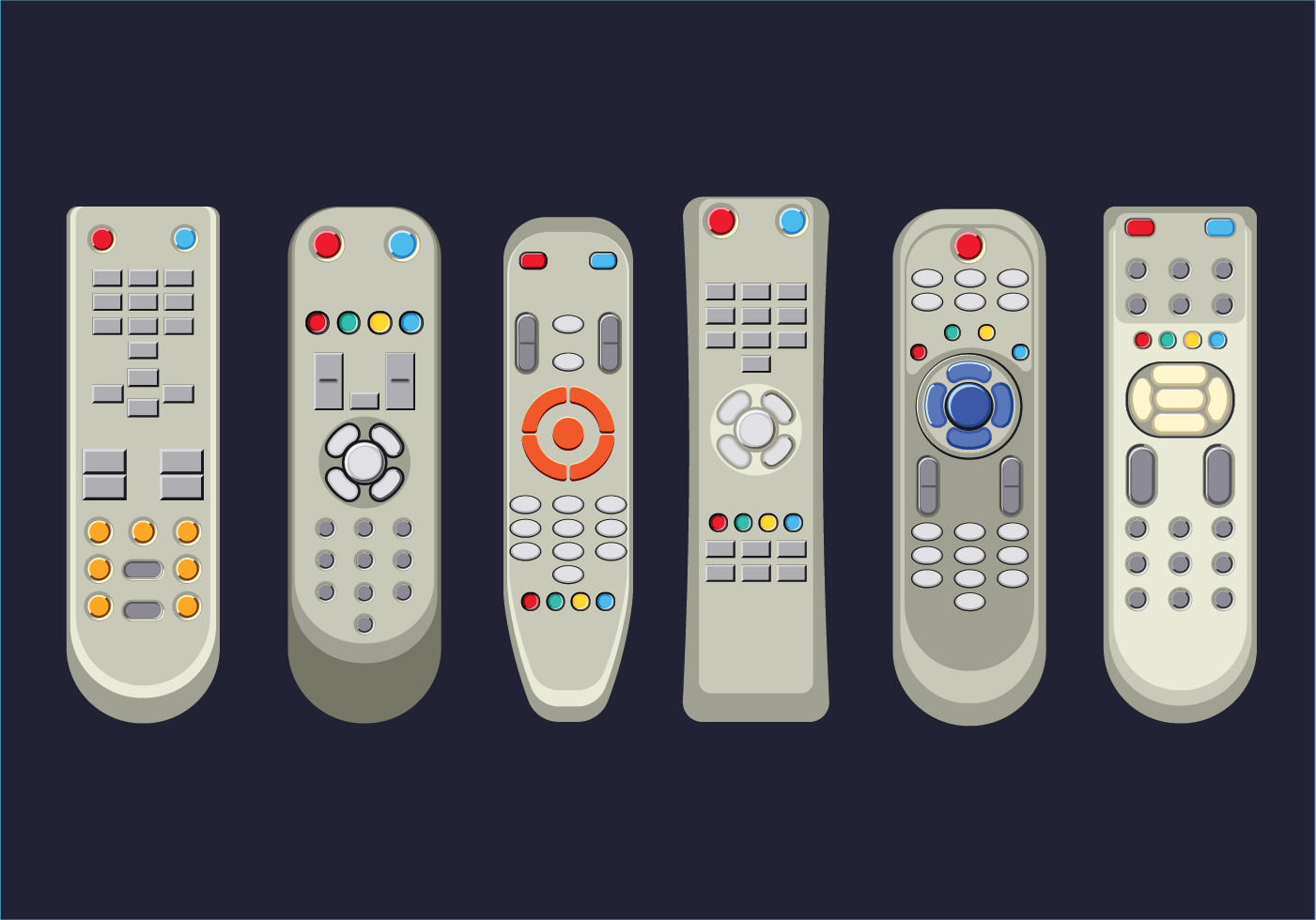 TV Remote Control in White Design 172861 Vector Art at Vecteezy