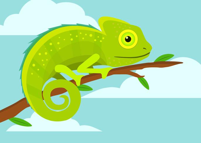 Cute Chameleon vector