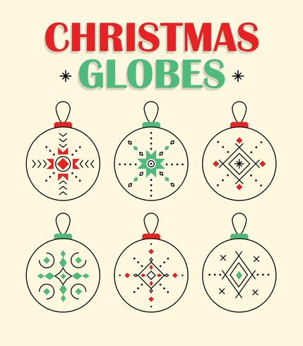 Free Christmas Globes Vector