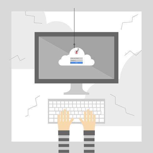 Internet Phishing Illustration vector