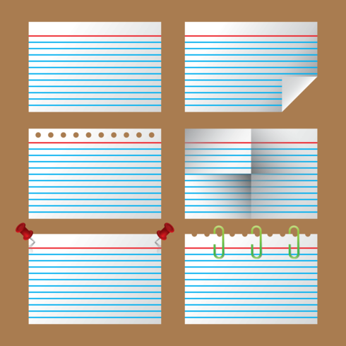 Index Cards Vector
