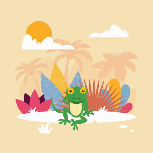 Cartoon Chameleon Vector