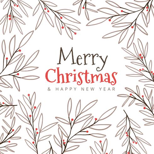 Background Christmas Leaves  vector