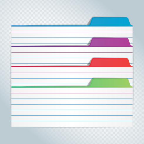 Colorful Archive Bookmarks Of Card Index Illustration vector