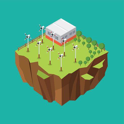 Natural Resources Wind Field Free Vector