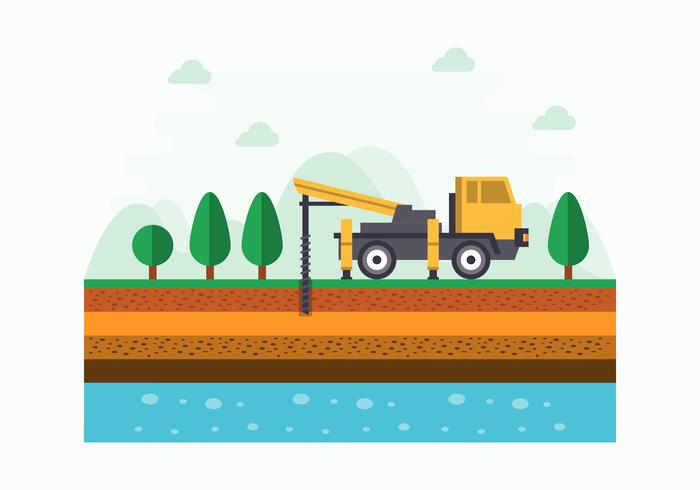 Flat Auger Car  vector