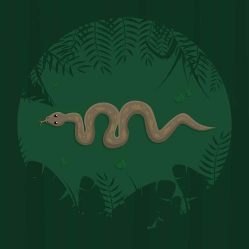 Free Anaconda From Top View Illustration vector