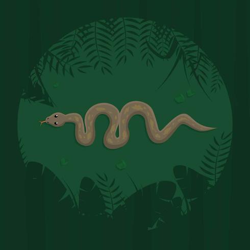 Anaconda gratis desde la ilustración de la vista superior vector