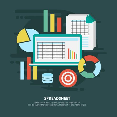 Spreadsheet Vector Illustration