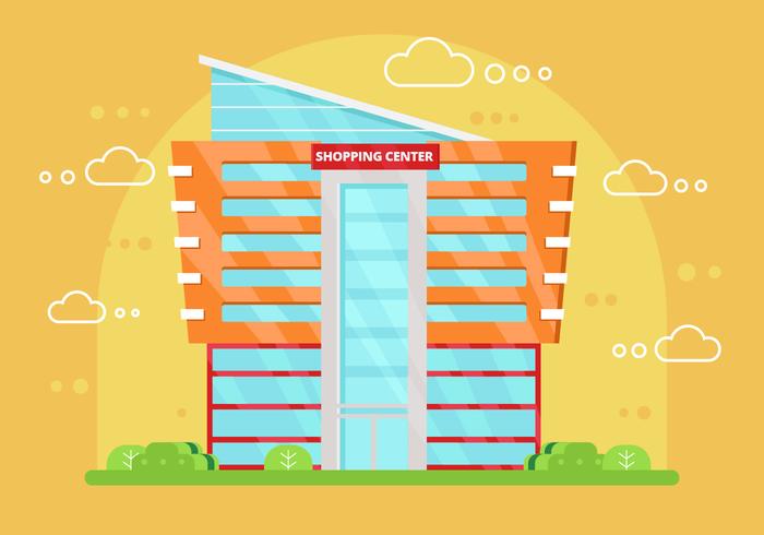 Free Shopping Center Vector Illustration