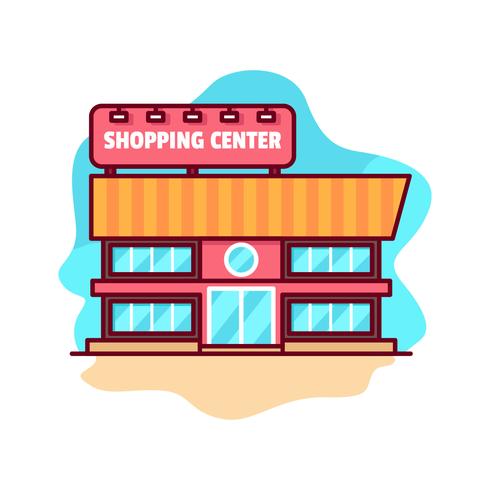 Free Vector Shopping Center Building