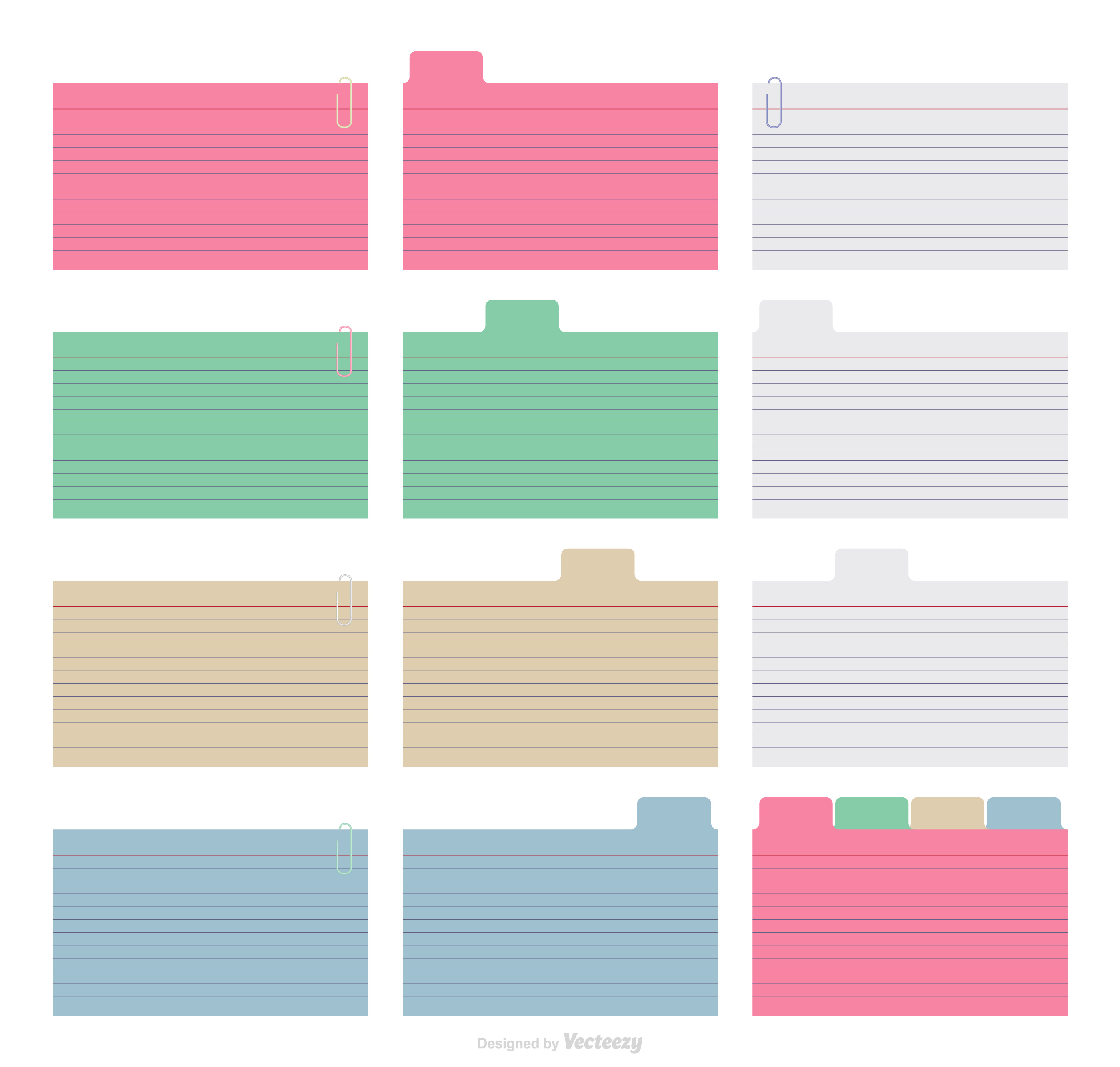 Colorful Paper Index Vector Templates 173112 Vector Art at Vecteezy