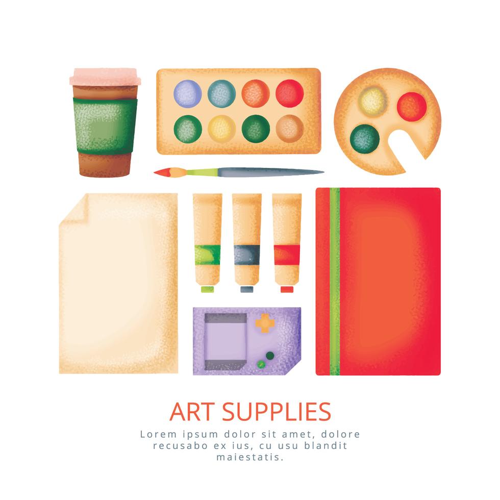 Vector Hand Drawn Art Supplies 173118 Vector Art at Vecteezy