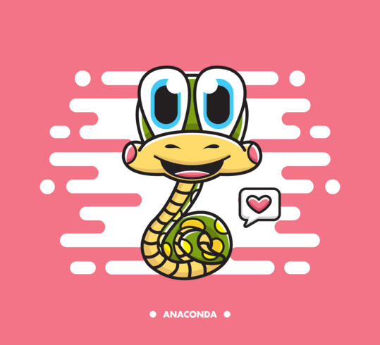 Free Cartoon Anaconda Vector