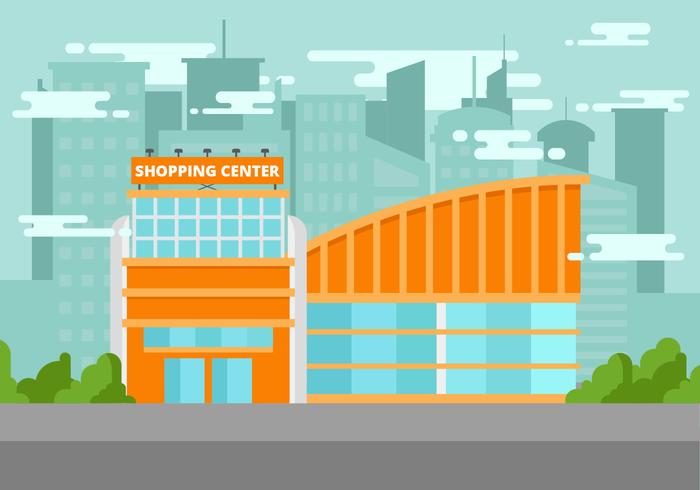 Free Shopping Center Vector Illustration