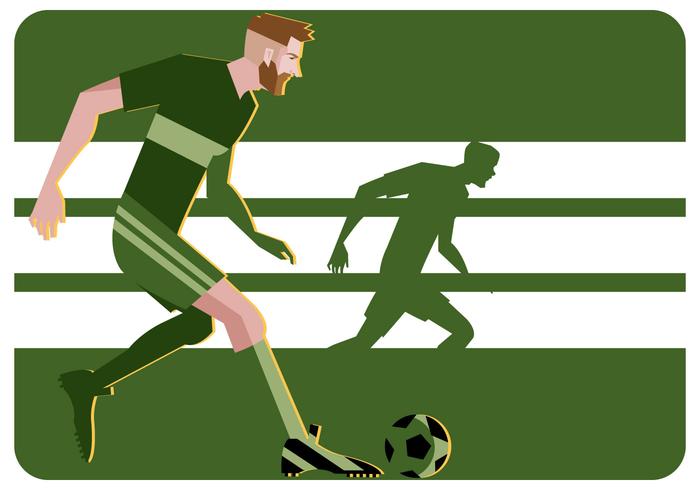 vector de ilustración de partido de fútbol