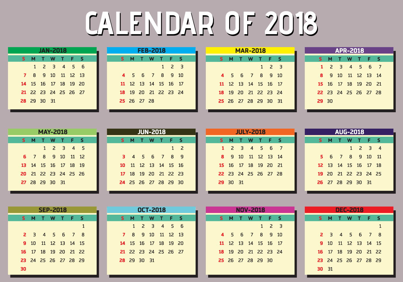 Simple Printable Calendar Download Free Vectors Clipart