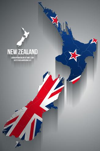 Vector Illustration Of New Zealand Map