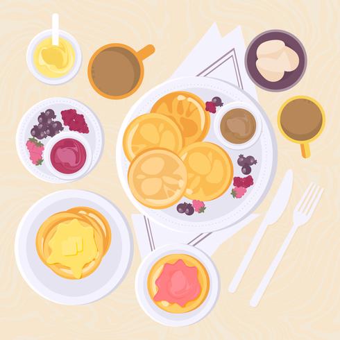 Ilustración de desayuno Vector