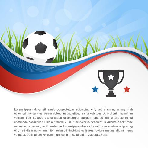 World Soccer Wavy Abstract Vector Background