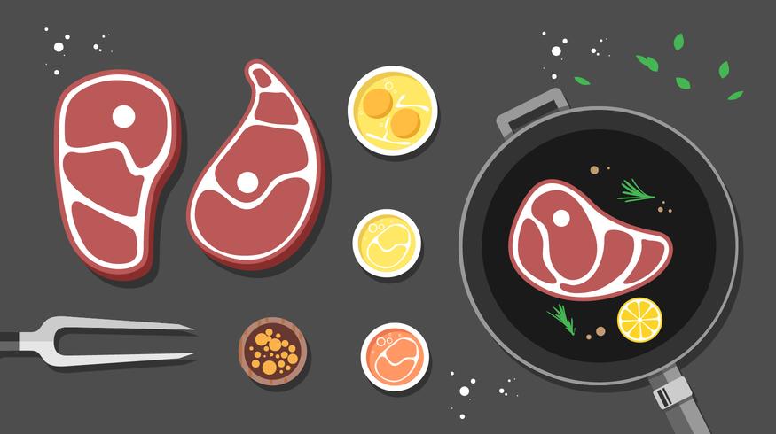 Cooking Veal Free Vector
