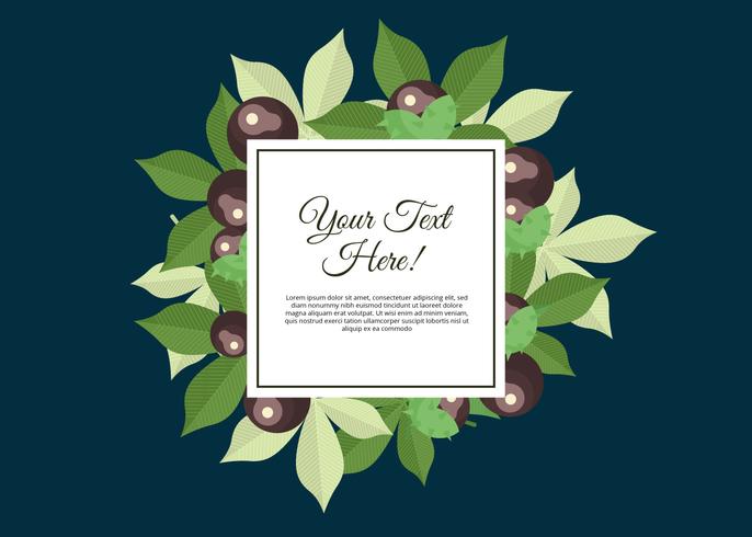 Free Buckeye Leaves Frame Illustration vector