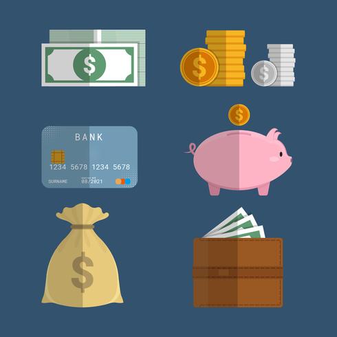 Sample Money Vector Element Collection