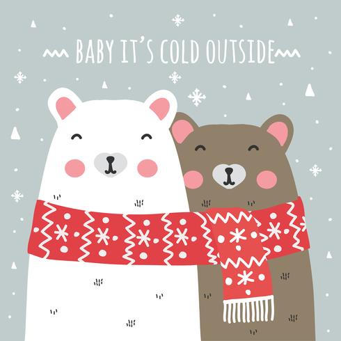 Baby It’s Cold Outside Background vector