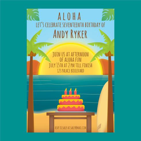 Polynesian birthday vector