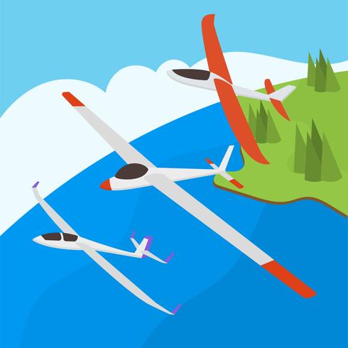 Flat Glider Vector