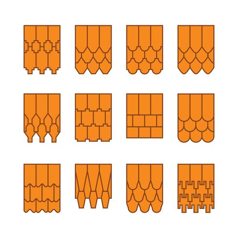 Free Roof Tile Collection Vector