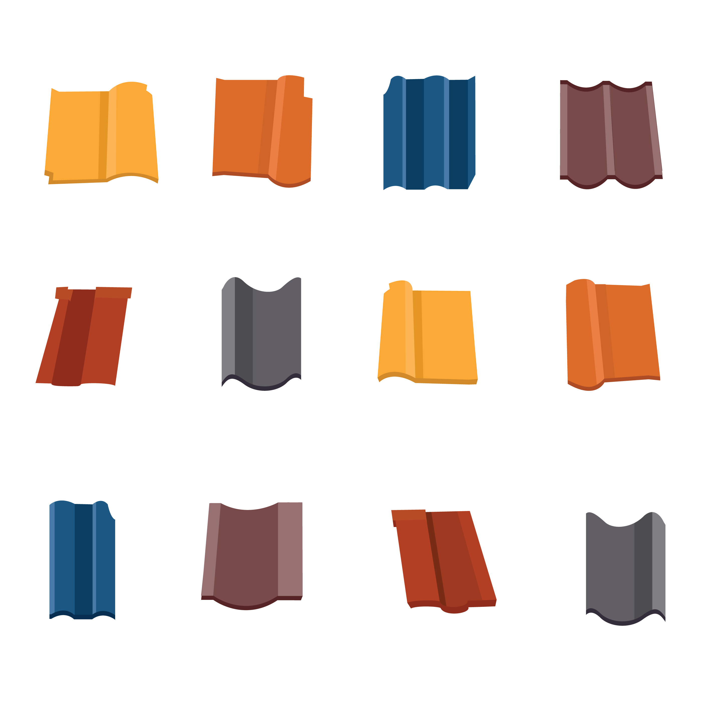 Roof Tile Vector Icons 173391 Vector Art at Vecteezy