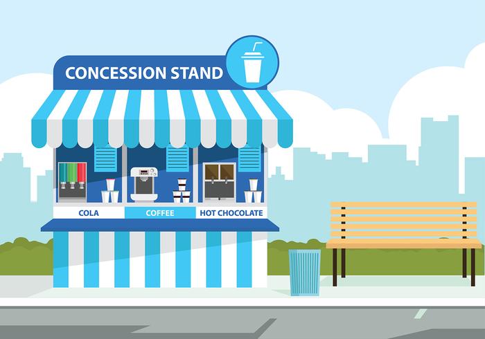 Concesión Stand Drink Free Vector