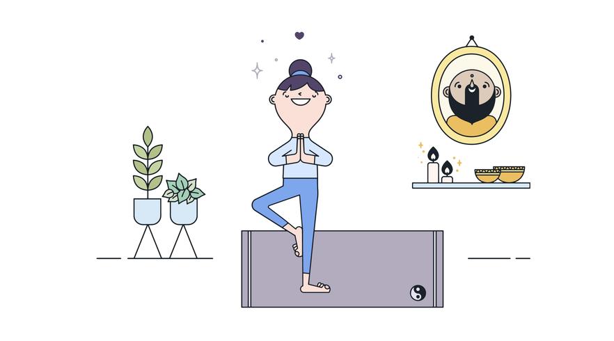 Vector gratuito de práctica de yoga