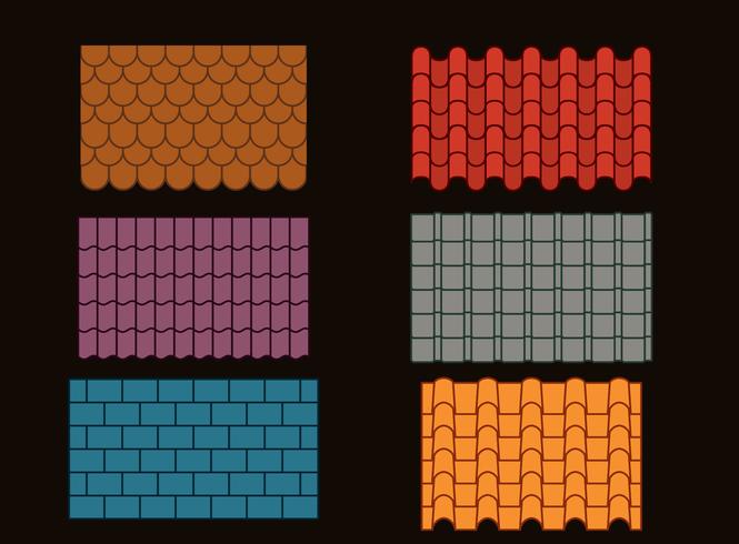 Roof Tile Collection Vector