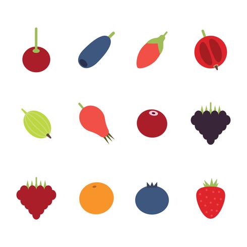 Set Of Berries vector