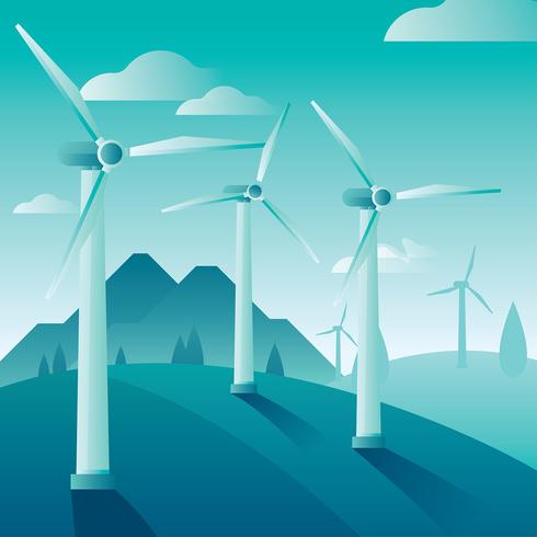 Wind Power Plant Natural Resources vector