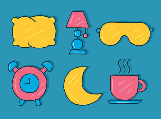 Hand Drawn Bedtime Element Vector