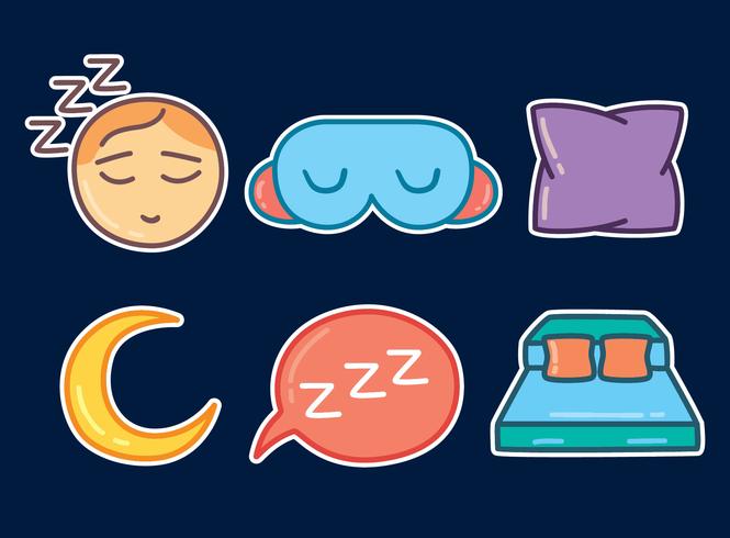 Colored Bedtime Collection Vector