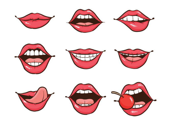 Woman's Boca Vectors